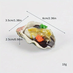 Seafood Scallop Model Backpack Zipper Head Decoration
