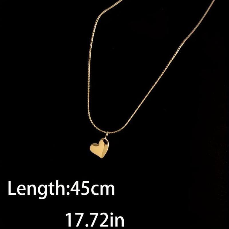 Stainless Steel Love Heart Pendant Necklace For Women