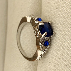 Classic Zircon Ring with Artificial Diamond
