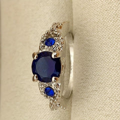 Classic Zircon Ring with Artificial Diamond