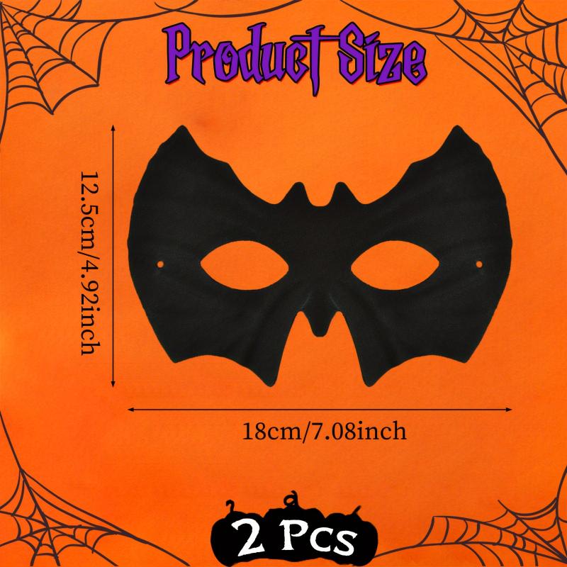 2 Bat Masks for Halloween Masquerade Party