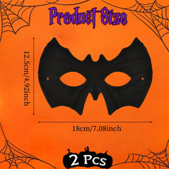 2 Bat Masks for Halloween Masquerade Party