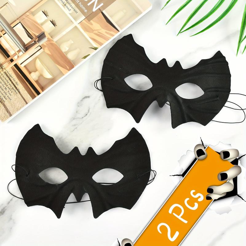 2 Bat Masks for Halloween Masquerade Party