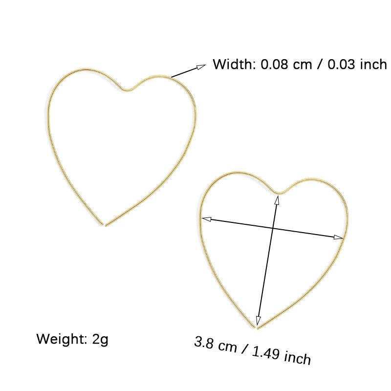 Heart Shaped Earrings Hoop Stud Earrings Gift