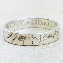 Small Fresh Flower Ring Men Women Engagement Christmas Ring
