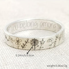 Small Fresh Flower Ring Men Women Engagement Christmas Ring