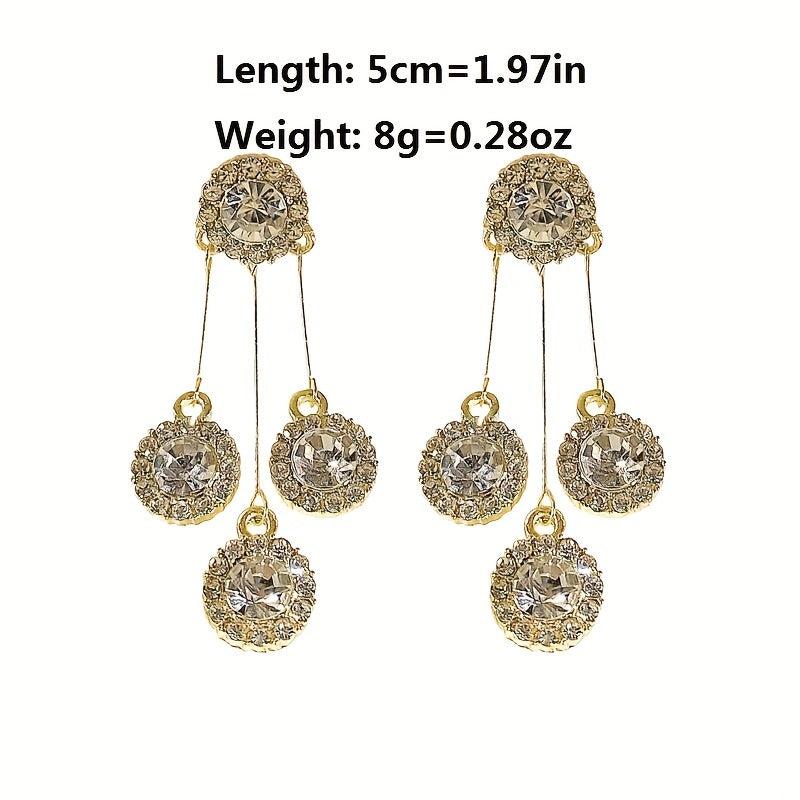 Double Sided Circle Tassel Earrings Japanese Style Women
