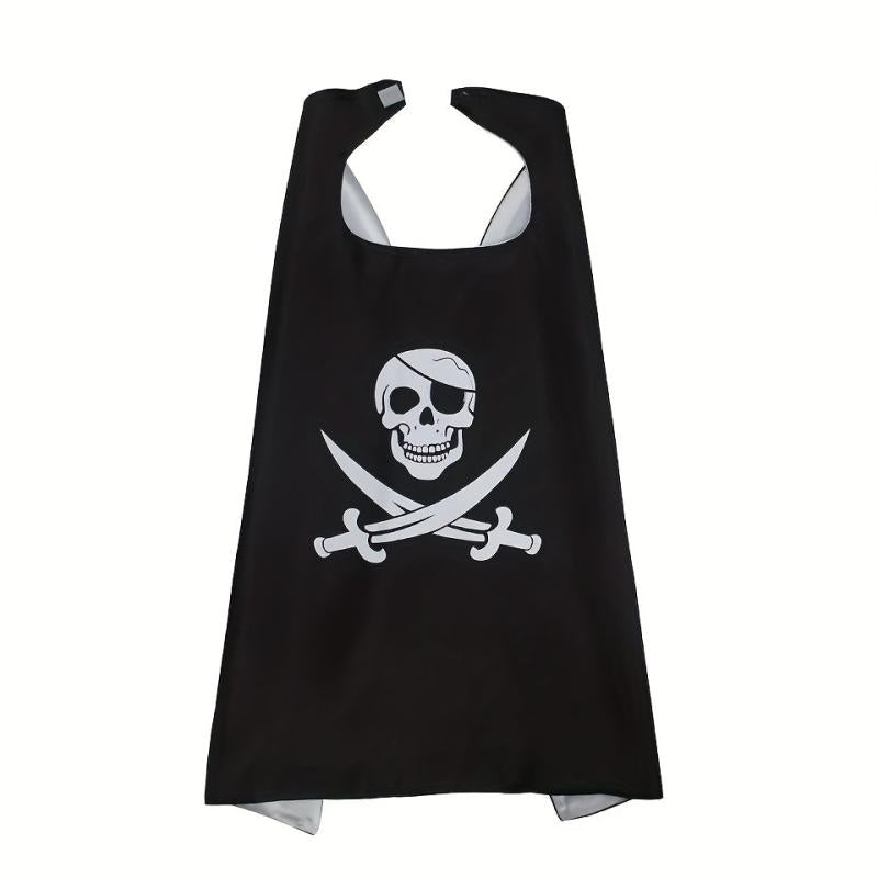 Kids Pirate Costume Set: Cape, Hat, Eye Patch