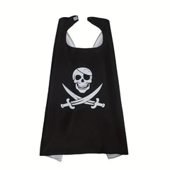 Kids Pirate Costume Set: Cape, Hat, Eye Patch