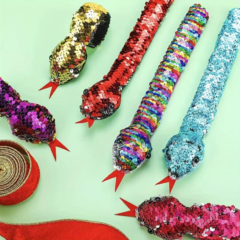 10PCS Halloween Snake Sequins Pat Bracelet Pat Ring Pat Bangle