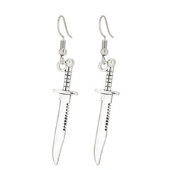 Personality Retro Alloy Silvery Dagger Earrings