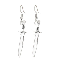 Personality Retro Alloy Silvery Dagger Earrings