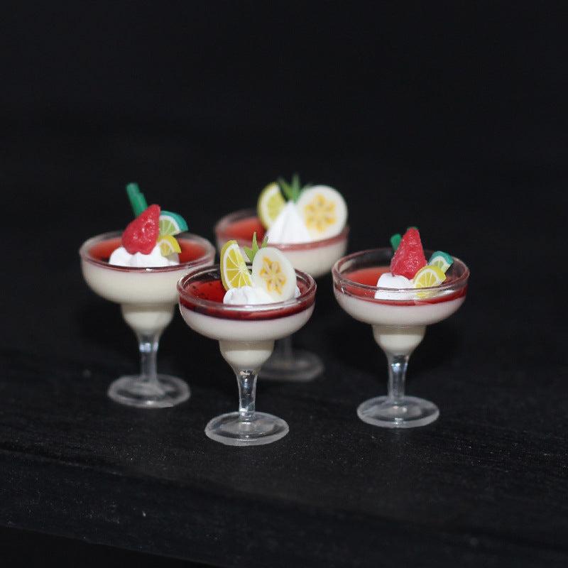 Dollhouse Mini Goblet Yogurt and Pastry Cup Decoration