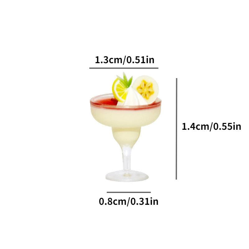 Dollhouse Mini Goblet Yogurt and Pastry Cup Decoration