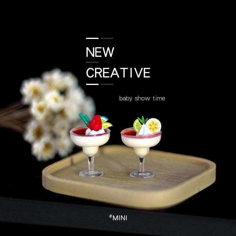 Dollhouse Mini Goblet Yogurt and Pastry Cup Decoration