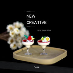Dollhouse Mini Goblet Yogurt and Pastry Cup Decoration