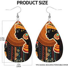 African Tribal Teardrop Dangle Earrings Retro Style Jewelry