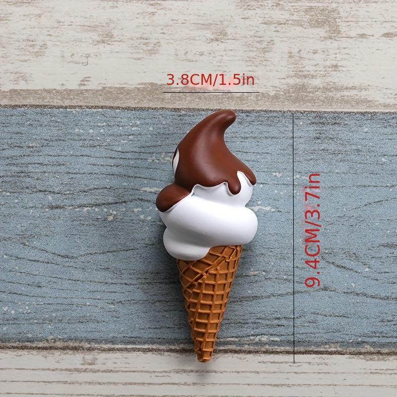 1pc 3D Decorative Ice Cream Fridge Magnets for Kitchen Decor