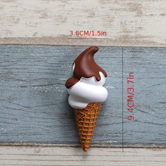 1pc 3D Decorative Ice Cream Fridge Magnets for Kitchen Decor