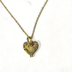 Heart Flower MOM Letter Necklace Pendant Charm Necklace