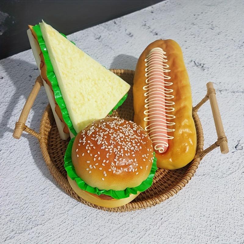 Children's Home Toys Hamburgers PU Simulated Food Children's Toys