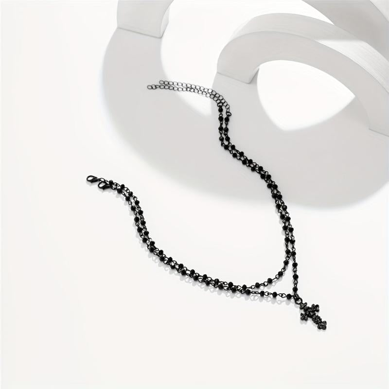 Gothic Cross Jesus Star Choker Necklace