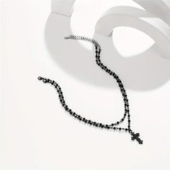 Gothic Cross Jesus Star Choker Necklace