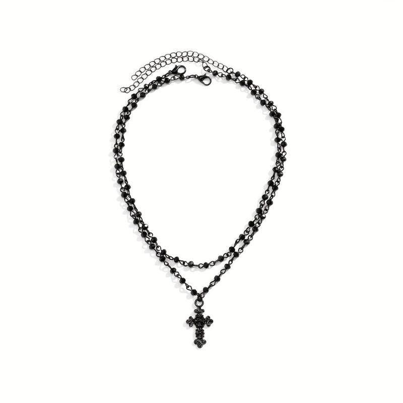 Gothic Cross Jesus Star Choker Necklace
