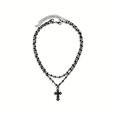 Gothic Cross Jesus Star Choker Necklace