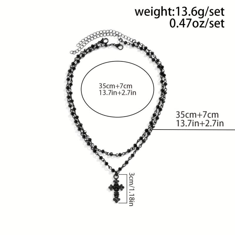 Gothic Cross Jesus Star Choker Necklace