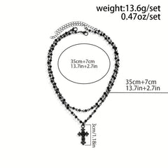Gothic Cross Jesus Star Choker Necklace