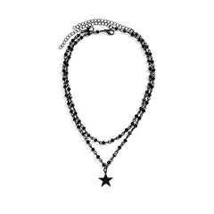 Gothic Cross Jesus Star Choker Necklace