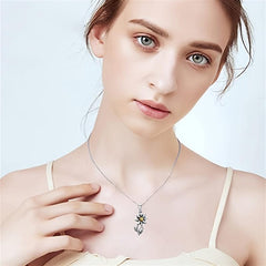 Vintage Silver Sunflower Daisy Pendant Necklace for Women