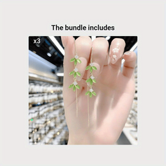 Green Maple Leaf Tassel Earrings for Any Woman