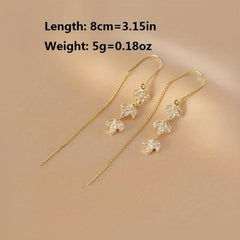 Green Maple Leaf Tassel Earrings for Any Woman