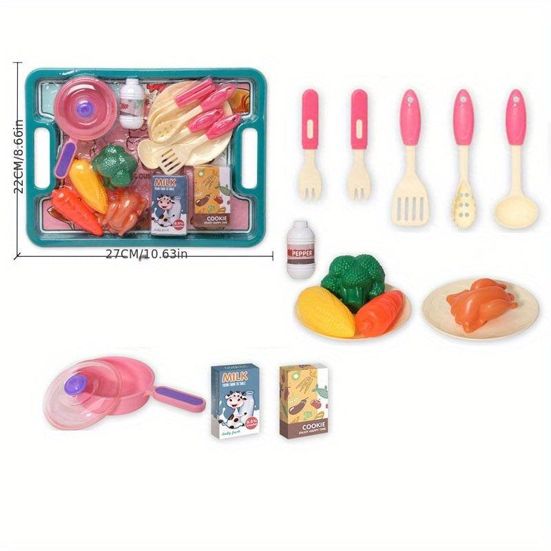 Toddler Tea Party Set with Dessert Cake Fruits