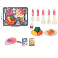 Toddler Tea Party Set with Dessert Cake Fruits
