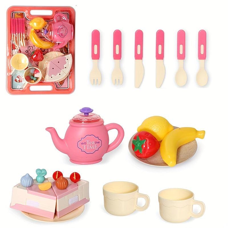 Toddler Tea Party Set with Dessert Cake Fruits