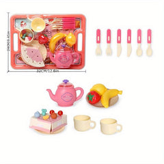 Toddler Tea Party Set with Dessert Cake Fruits