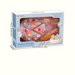 Happy Birthday Cake Set Kids Toy DIY Cutting Pretend Play Cake