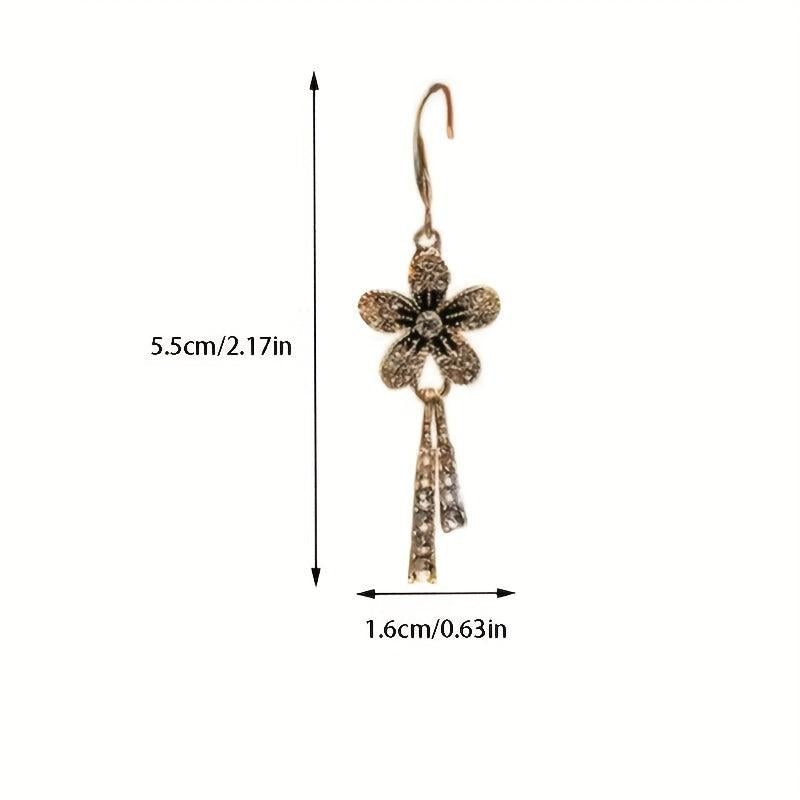 Rhinestone Tassel Earrings Wedding Party Accessories