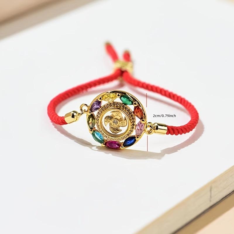 Adjustable Lucky Wheel Amulet Enhance Good Fortune Bracelet