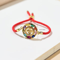 Adjustable Lucky Wheel Amulet Enhance Good Fortune Bracelet