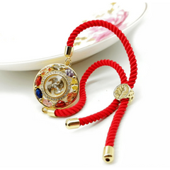 Adjustable Lucky Wheel Amulet Enhance Good Fortune Bracelet