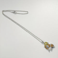Sun Flower Guinea Pig Pendant Necklace Animal Jewelry For Women Girls