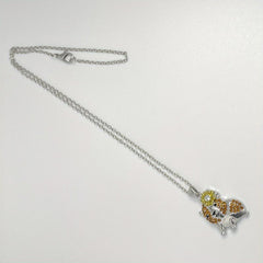 Sun Flower Guinea Pig Pendant Necklace Animal Jewelry For Women Girls