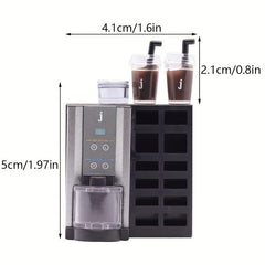 Dollhouse Coffee Maker Mug Storage Box Machine Home Decor Toy Doll House