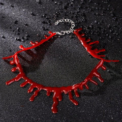 Halloween Blood Necklace Masquerade Creative Red
