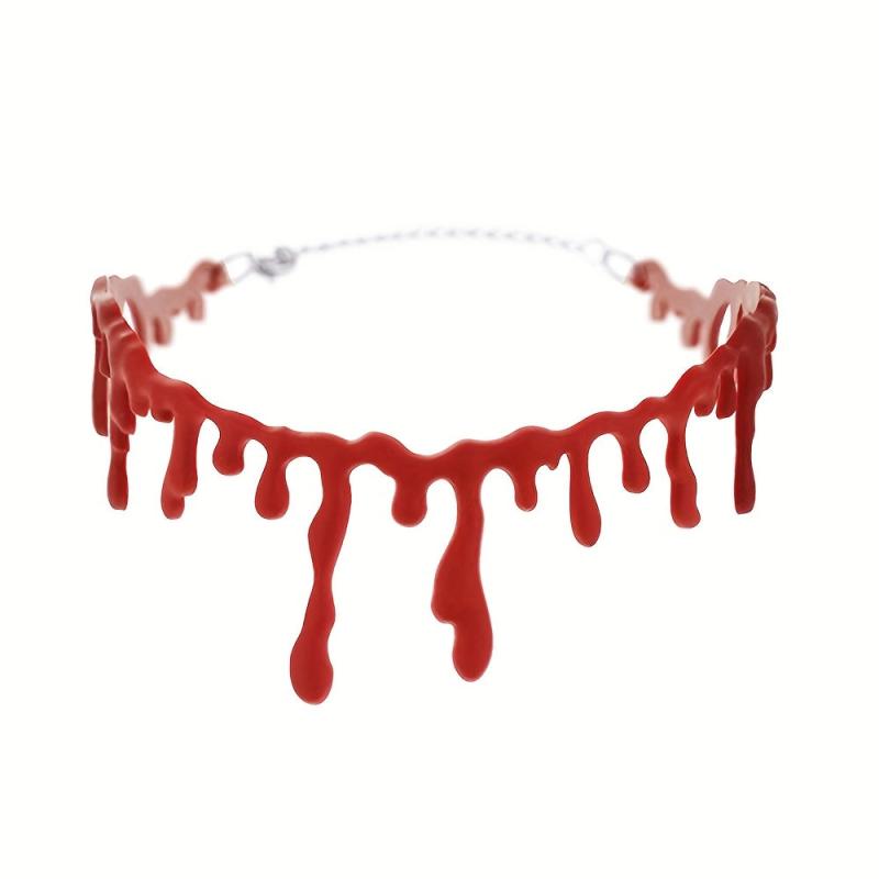 Halloween Blood Necklace Masquerade Creative Red