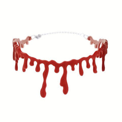 Halloween Blood Necklace Masquerade Creative Red